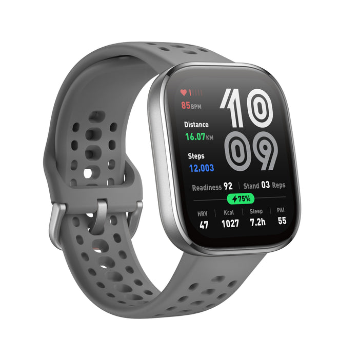 EAN 6970100377989 - Amazfit Bip 6 Charcoal 5 cm (1.97") AMOLED Digital 390 x 450 Pixeles Pantalla táctil Plata GPS (satélite) imagen 3