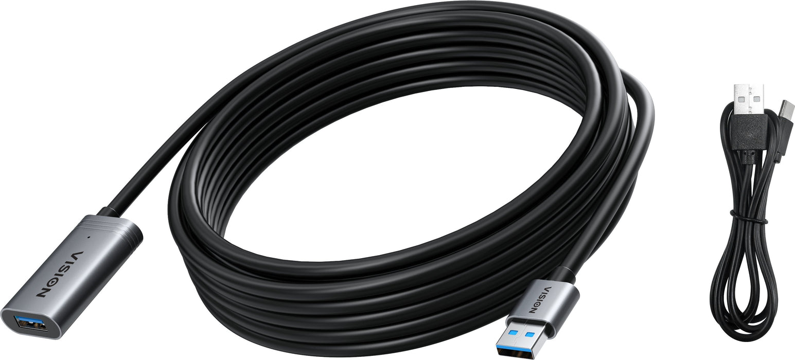 Vision Cable Alargador Usb Usb Tipo A (H) A Usb Tipo A (M) Usb 3.0 5 M Negro