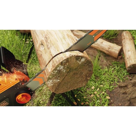 Motosierra Black Decker Becs2245-Qs, 2200 W, 45 Cm, Color Naranja Y Negro.