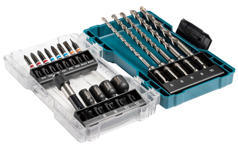 Makita E-07026 - Juego De Brocas Y Brocas (18 Piezas)  E-07026