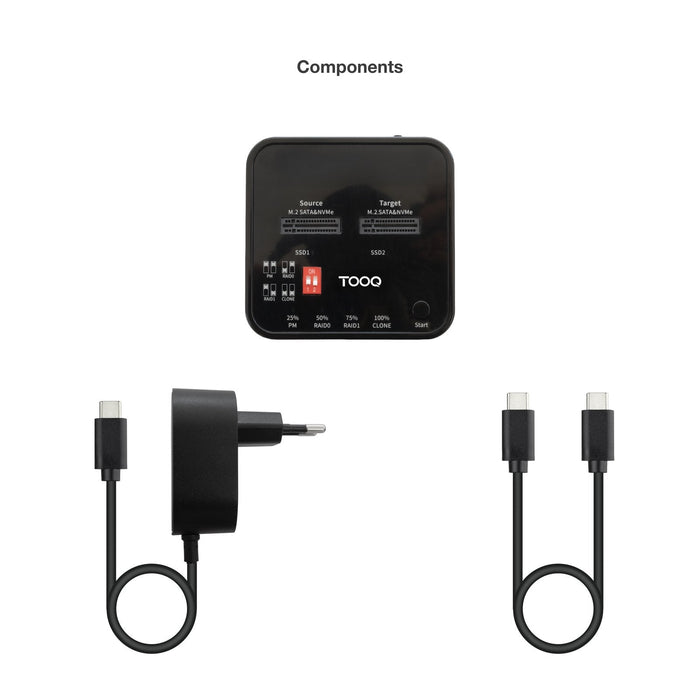 Docking Station Para Ssd M2 Sata Nvme Tooq Tqds-201b