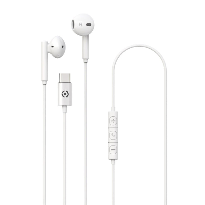 EAN 8021735200895 - Celly UP1100TYPECWH auricular y casco Auriculares Alámbrico Dentro de oído Llamadas/Música USB Tipo C Bla imagen 1