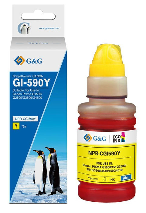 G&G Tinta De Recarga Komp. M. Canon Gi-590y/1606c001 Y (70ml)