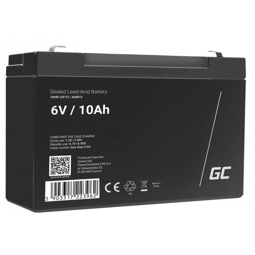 EAN 5903317223962 - Green Cell AGM16 batería para sistema ups Sealed Lead Acid (VRLA) 6 V 10 Ah imagen 1