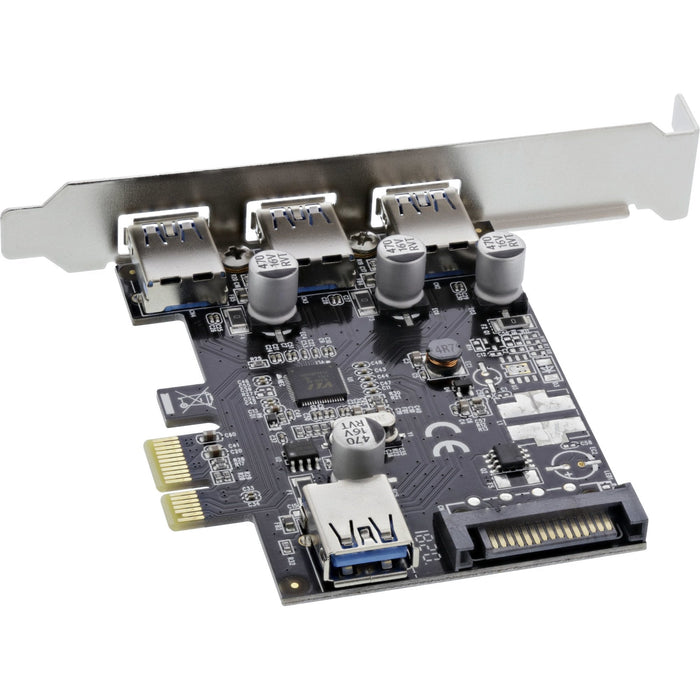 Tarjeta Pci  Inline De 3+1 Puertos Usb 3.0 Pcie Con Alimentación Sata Y Soporte Lp