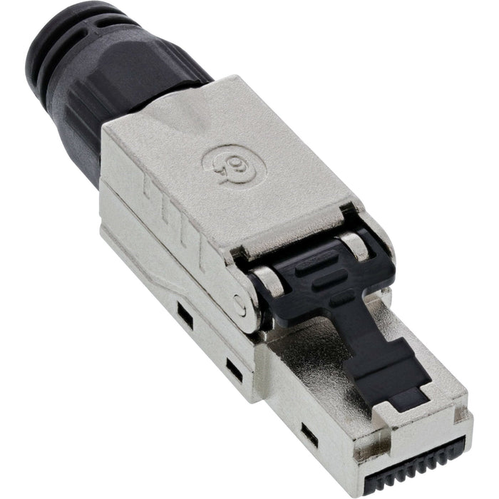 Enchufe Inline Rj45 Cat.6a 500mhz, Instalable En Campo, Blindado, Con Tapa Roscada