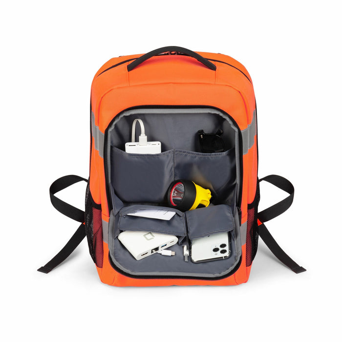 Mochila  Dicota P20471-18 De Senderismo Negro, Gris, Naranja Tereftalato De Polietileno Reciclado (Rpet)