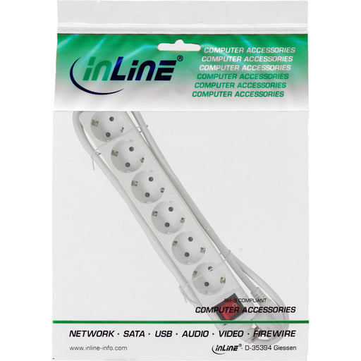 EAN 4043718186303 - InLine 16463V base múltiple 3 m 6 salidas AC Blanco imagen 2