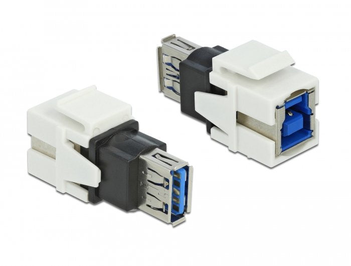 Delock 86394 Módulo Keystone Usb 3.0 A Hembra > Usb 3.0 B Hembra Bílá
