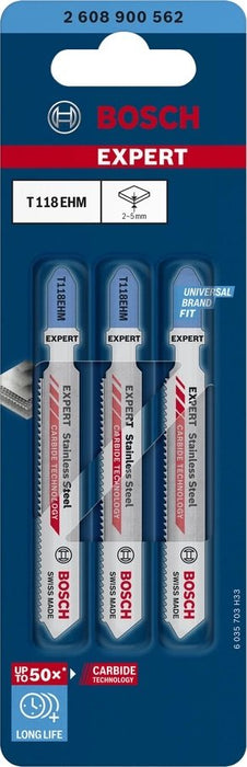 EAN 4059952537863 - Bosch Expert T118 EHM Hoja de sierra de vaivén Carburo 3 pieza(s) imagen 2