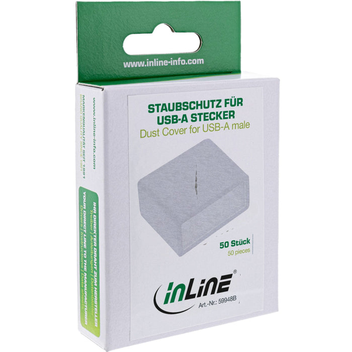 Inline Dust Cover Para Usb Tipo A Macho Blanco 50 Uds.