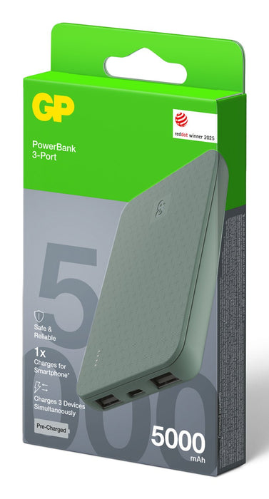 Gp Powerbank B+ Serie 5000 Mah Moosgrün