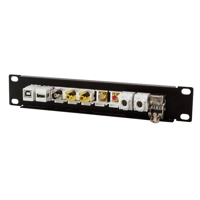 Logilink 10" Kystone Panel For 10 Keystone Jacks, Negro