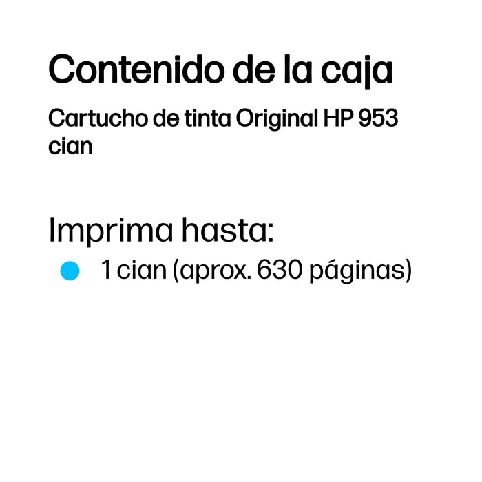 EAN 0199764693372 - HP 953 Cyan Original Ink Cartridge cartucho de tinta 1 pieza(s) Estándar imagen 3