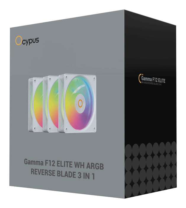 Ventilador Pc Ocypus Gamma F12 Elite Argb Gamma-F12-Wh3am01e-Gl