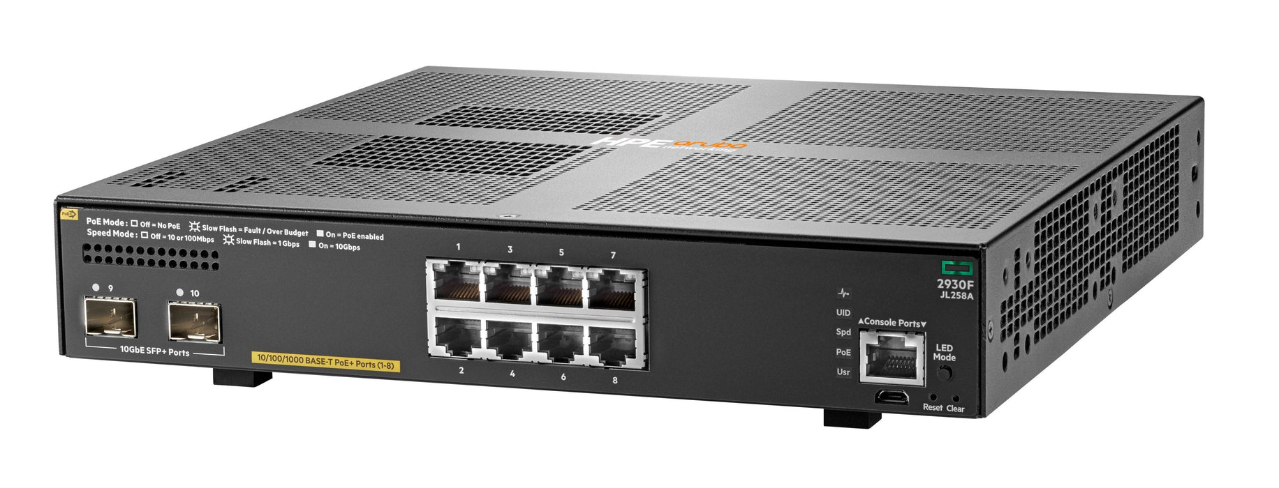 EAN 0190017006758 - HPE Aruba Networking 2930F 8G PoE+ 2SFP+ Switch imagen 2