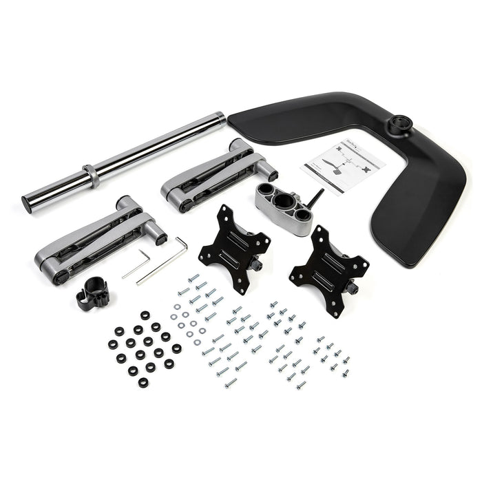 EAN 0065030881227 - StarTech.com ARMDUALSS soporte para monitor 81,3 cm (32") Negro, Plata imagen 7