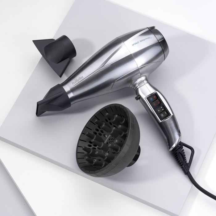 EAN 3030050112399 - BaByliss Pro Digital secador 2200 W Gris, Plata imagen 9