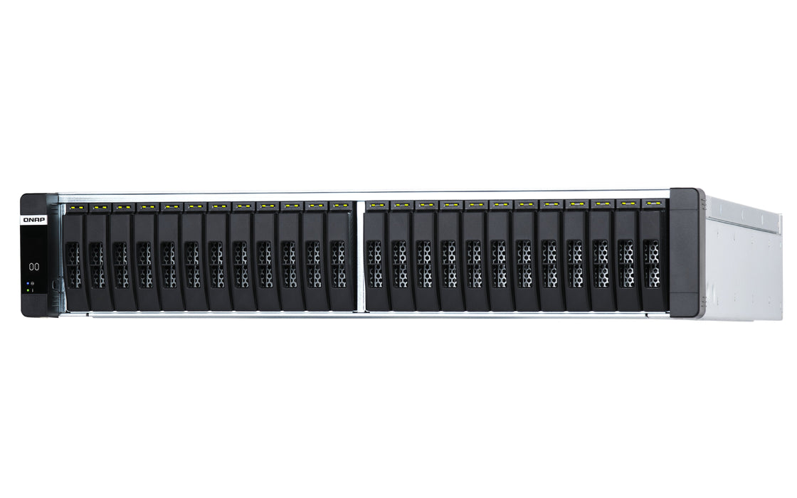 Qnap Es2486dc-2142it-128g 24-Bay Enterprise Zfs Nas Sas 12g 6g Xeon D-2142it 128gb Ram 7-Lan 4 Sfp+ 3 Rj45 For Each Controller