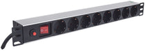 EAN 0766623713986 - Intellinet 713986 unidad de distribución de energía (PDU) 8 salidas AC 1U Aluminio, Negro imagen 2
