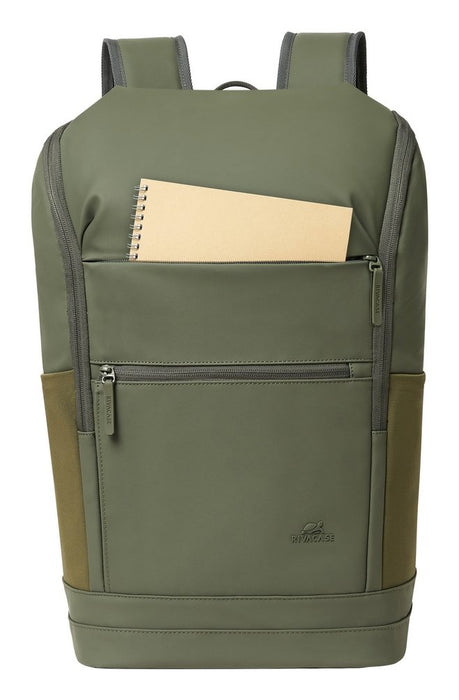 EAN 4260709015644 - Rivacase Eden mochila Mochila de viaje Oliva cuero PU, Poliéster, Tereftalato de polietileno reciclado (r imagen 3