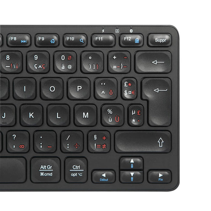 Targus Teclado Multidispositivo Compact Antimicrobiano Inalámbrico Bluetooth 5.1 Francés Negro