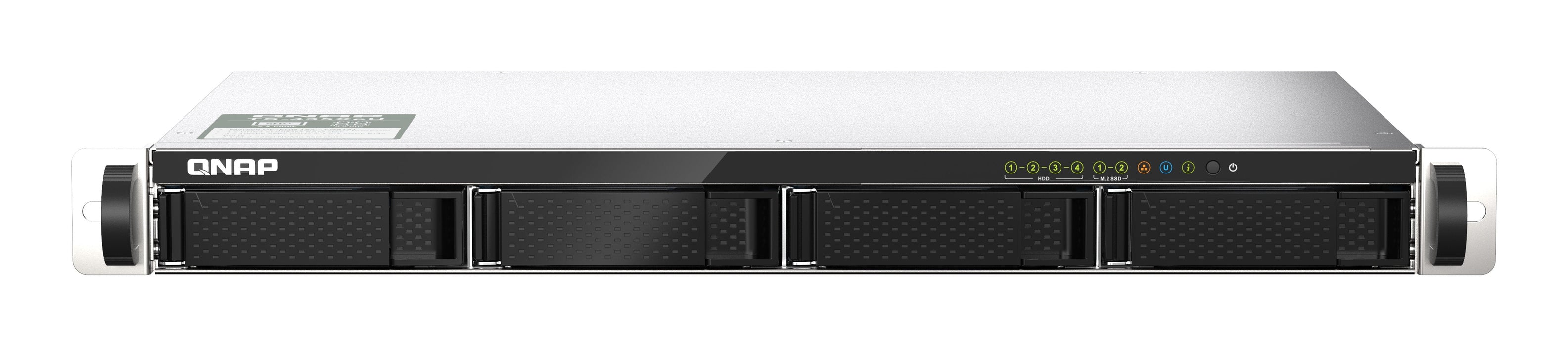 EAN 0885022021550 - QNAP TS-435XeU NAS Bastidor (1U) Marvell CN9131 4 GB DDR4 0 TB QNAP QTS Negro, Gris imagen 1