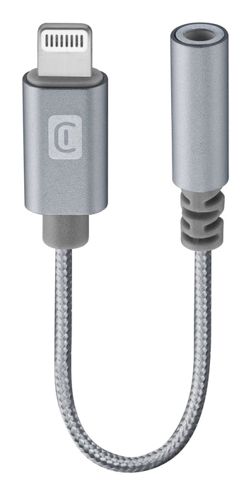 Adaptador Cellularline Music Enabler Conector Lightning A Jack 3.5 Mm Plata