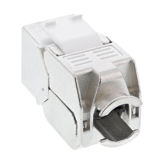 Inline Rj45 Keystone Jack Módulo Snap-In Cat.6a, Con Cubierta Antipolvo Roja