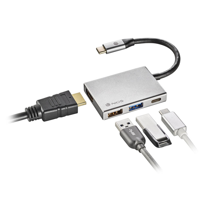 EAN 8435430620504 - NGS WONDER DOCK 4 USB 2.0 Type-C Plata imagen 2