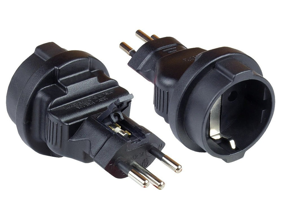 EAN 4014619460762 - Alcasa PA-6002S adaptador de enchufe eléctrico Tipo J (CH) Tipo F Negro imagen 1