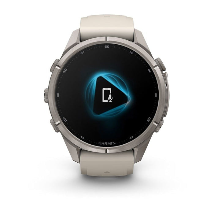 Garmin Fenix 9 Pro Titanio Con Correa De Silicona En Blanco Smartwatch 43mm