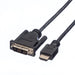 EAN 7611990176540 - ROLINE 11.04.5516 adaptador de cable de vídeo 1,5 m HDMI tipo A (Estándar) DVI-D Negro imagen 1