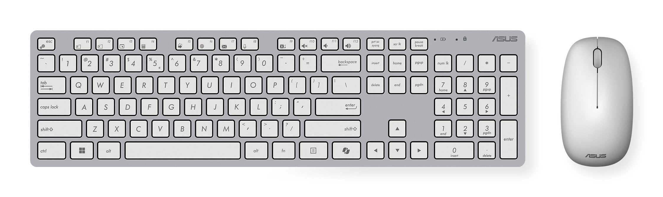 EAN 4711081636281 - ASUS W5000 teclado Ratón incluido Oficina RF inalámbrico QWERTY Español Blanco imagen 1