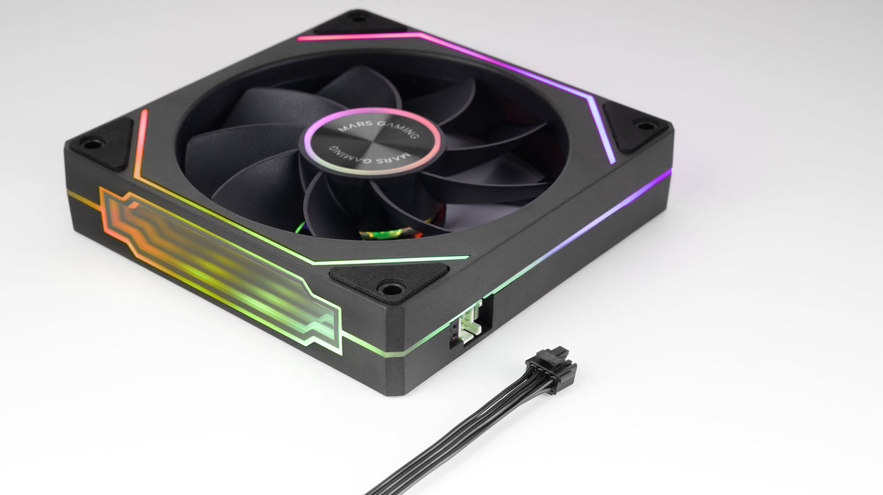 EAN 8435693111627 - Mars Gaming MF-LINKFINITYKIT2R Carcasa del ordenador Ventilador 12 cm Negro 3 pieza(s) imagen 8