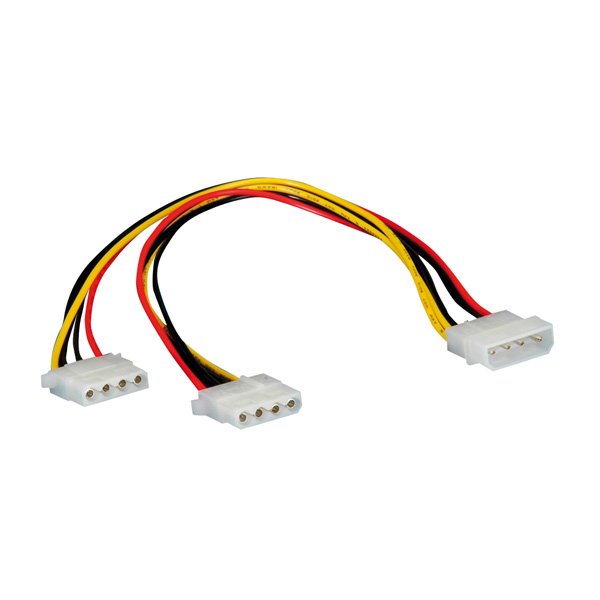 Roline Y-Cable 4 Pol. Hdd   2x 4 Pol. Hdd 0,3m