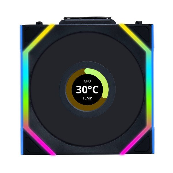 EAN 4718466016836 - Lian Li UNI FAN SL Wireless LCD 120 Reverse Blade Carcasa del ordenador Ventilador 12 cm Negro 3 pieza(s) imagen 2