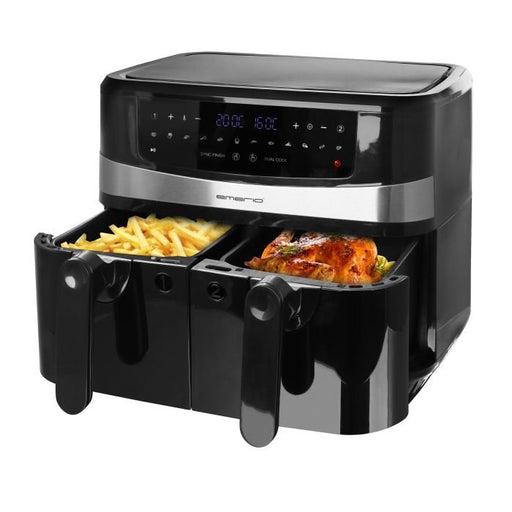 EAN 7333282010836 - Emerio AF-126672.4 freidora Doble 9 L Independiente 2400 W Freidora de aire caliente Negro imagen 1