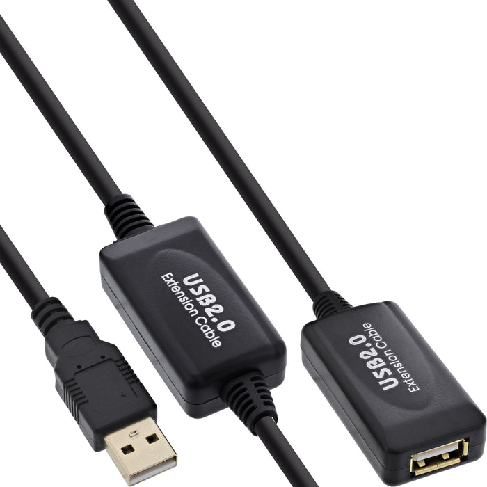 Inline Usb 2.0 Extensión Activa Repetidor Usb A Macho A A Hembra 25m