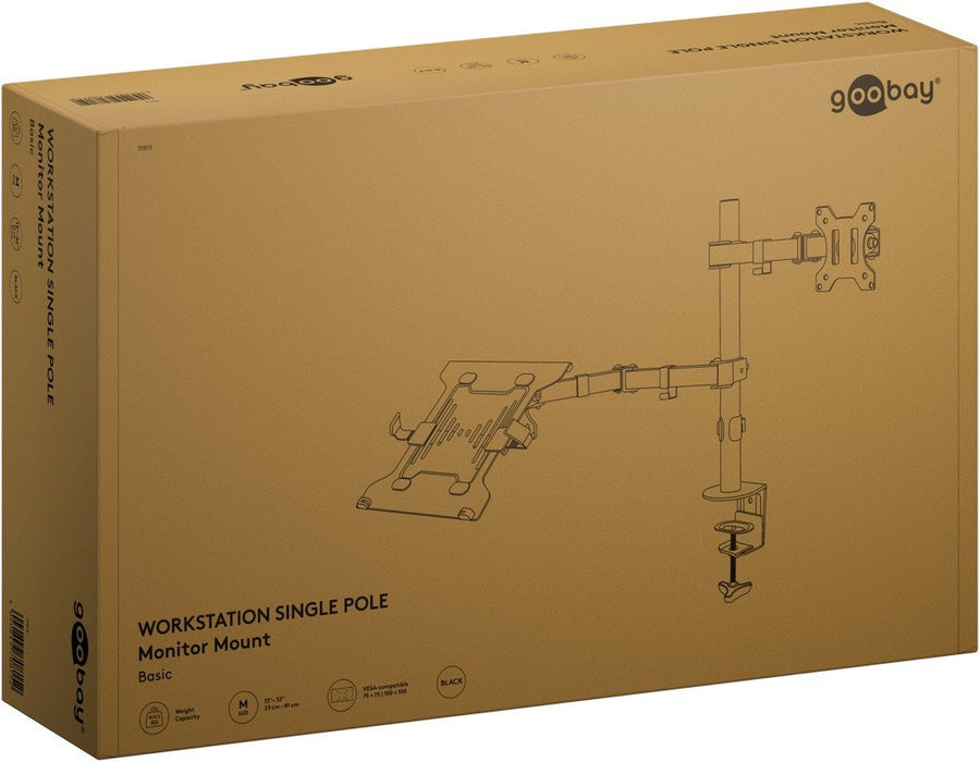 EAN 4040849708152 - Goobay 70815 soporte para ordenador portátil Soporte de mesa con estante para ordenador portátil y brazo  imagen 6