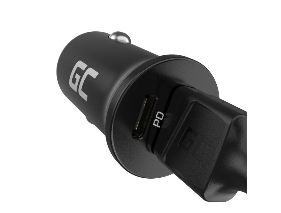 EAN 5904326375840 - Green Cell GC CADM-GC-38AC - USB-Ladegeraet 38 W 1x USB-C USB-A schwarz Linterna, GPS, Auriculares, Teléf imagen 5