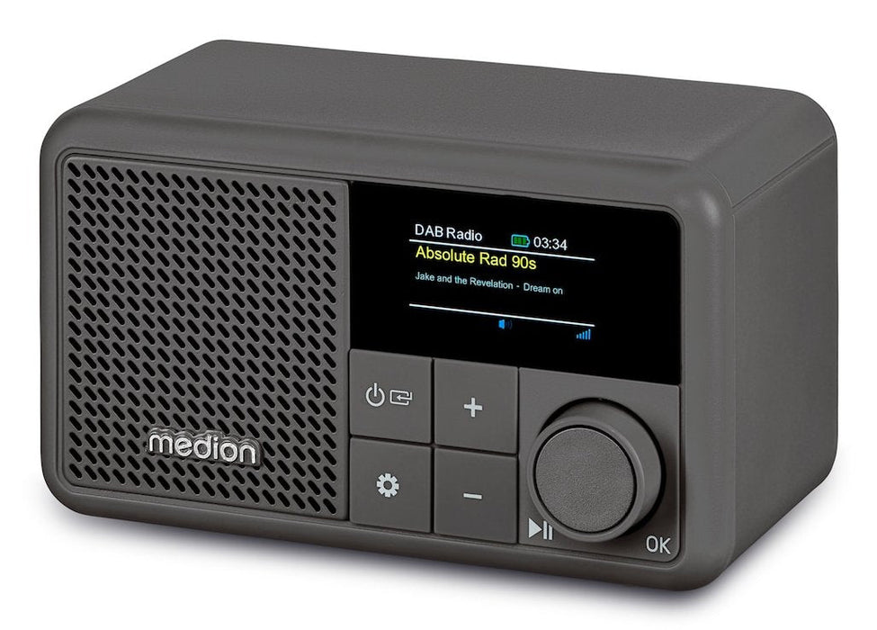 Medion Life® S66822 Tragbares Dab+ Radio Grau