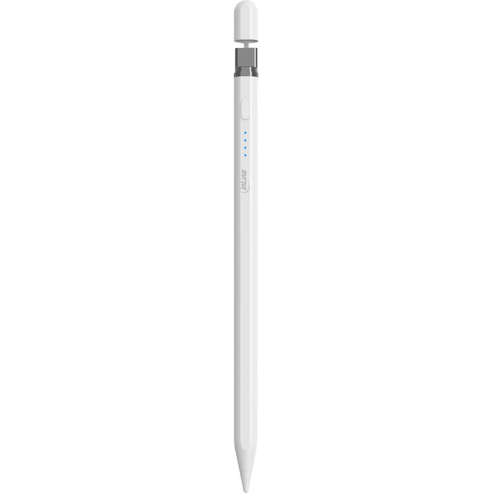 Inline Stylus - Tabletstift Para Apple Ipads - Con Batería - Usb-C - Blanco