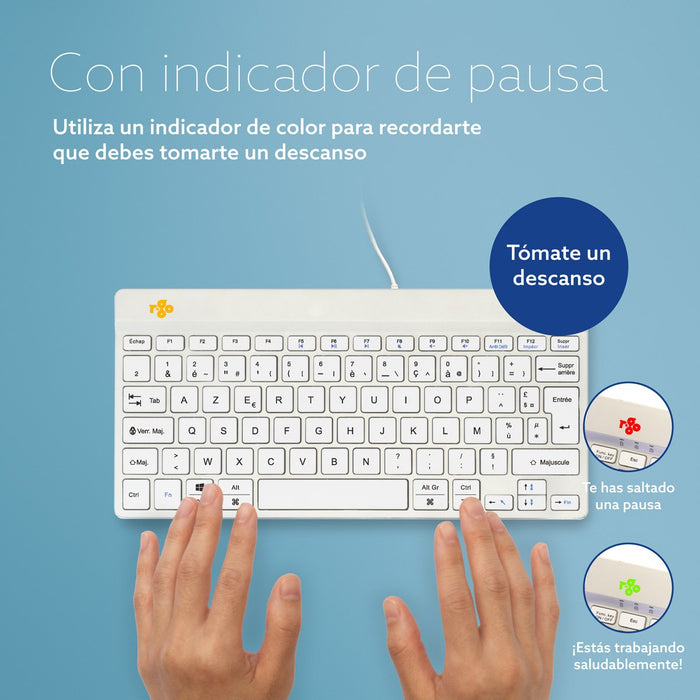 EAN 8719274492023 - R-Go Tools RGOCOFRWDWH teclado Oficina USB Francés imagen 9