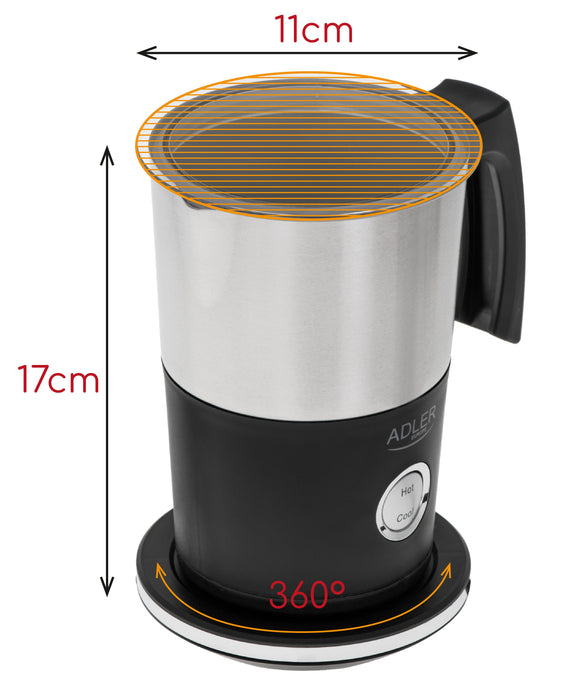 EAN 5903887803625 - Adler AD 4497 espumador o calentador de leche Automatic milk frother/warmer Negro imagen 11