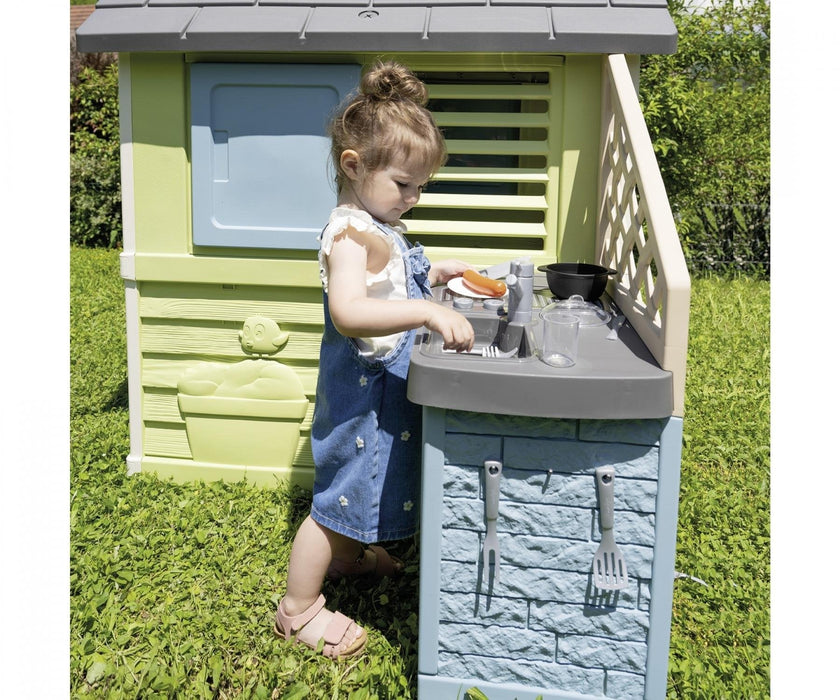 Smoby Life Spielhaus Bonita Con Cocina, Equipo De Juego De Jardín 7600810738