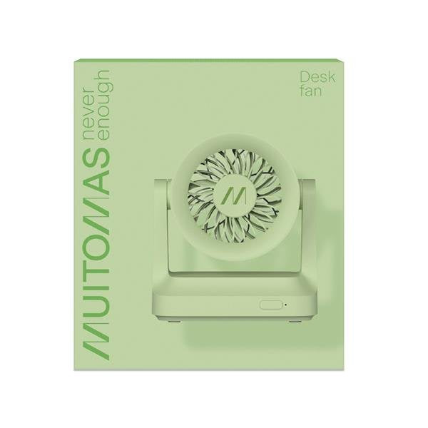Muitomas Desk Mini Portable Fan With Usb-C Charge Green Deskfangn