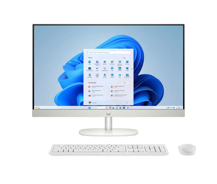 All In One Hp Desktop Ai 27 Cr2000ns 27" Full Hd Intel Core Ultra 5 225u 16 Gb Ram 512 Gb Ssd Uhd Graphics Windows 11 Home Shell White