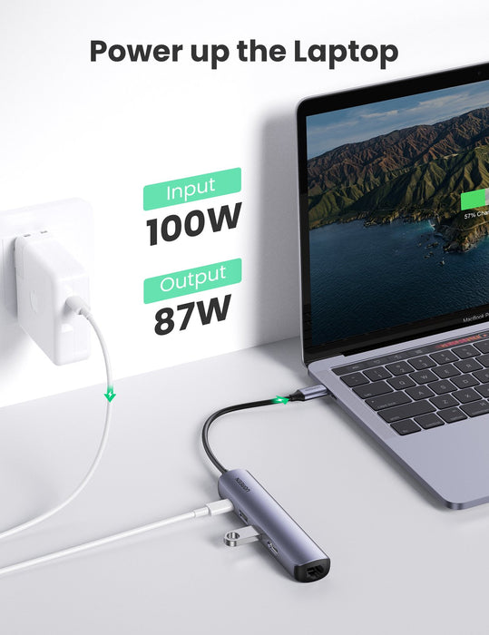 EAN 6957303819195 - Ugreen 10919 base para portátil y replicador de puertos Alámbrico USB 3.2 Gen 1 (3.1 Gen 1) Type-C Gris imagen 5