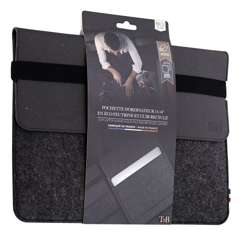 EAN 3303170116647 - T'nB SLFR14BK2 maletines para portátil 35,6 cm (14") Funda Negro, Gris imagen 5